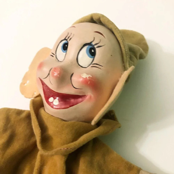 Vintage Dopey Hand Puppet Toy Snow  White Dwarf - Picture 9 of 16
